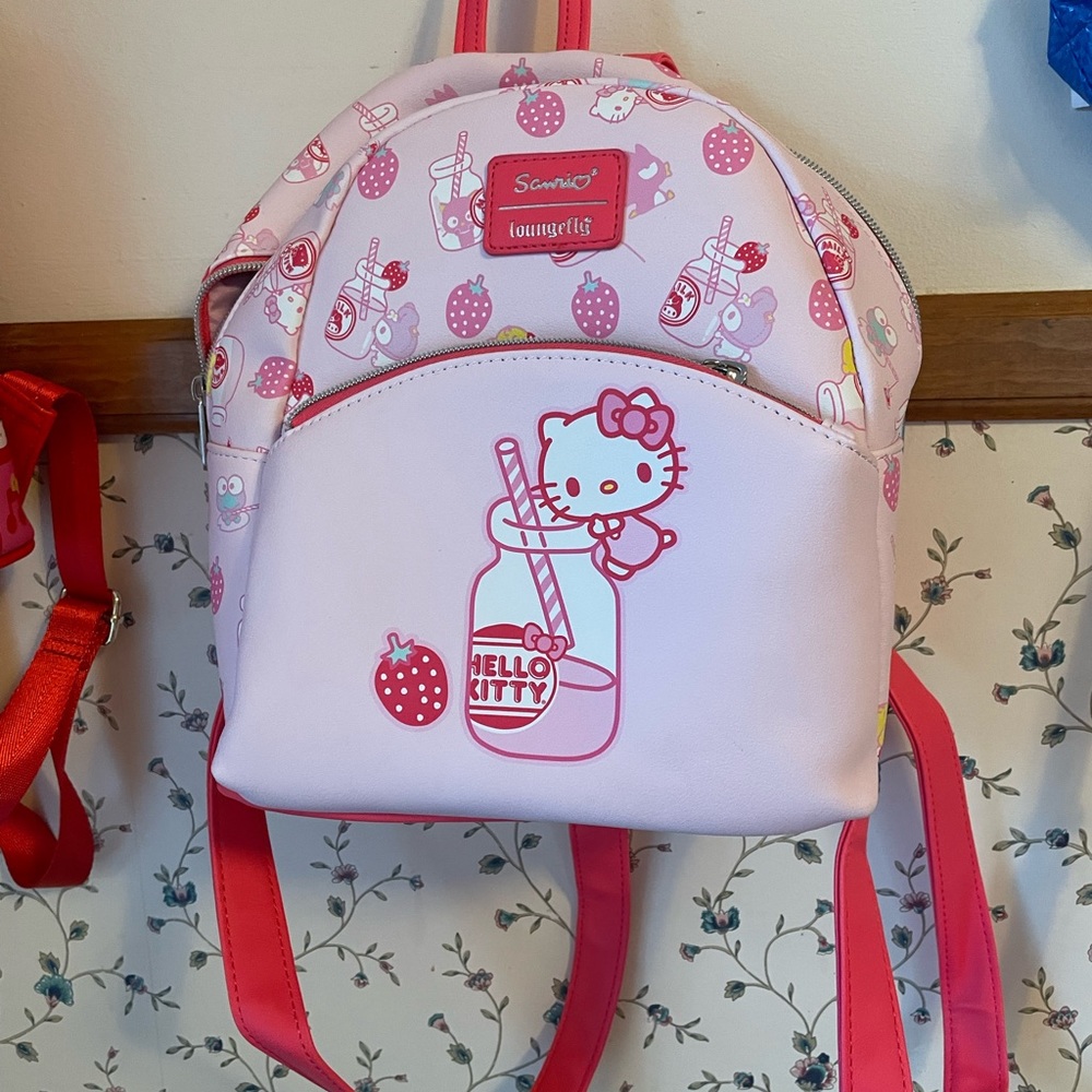 Pink hello kitty loungefly bag